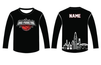 Black long sleeve shirt with Primetime design